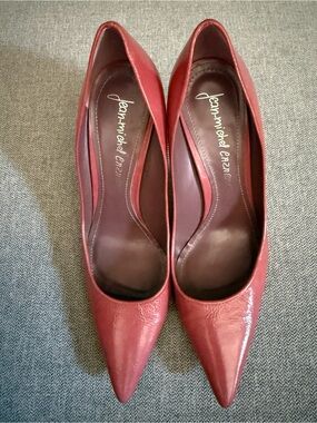 Jean-Michel Cazabat Red Pointed Leather Pumps